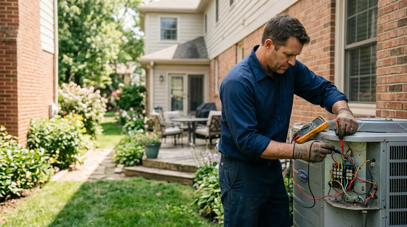 HVAC technician working near Reydon, OK